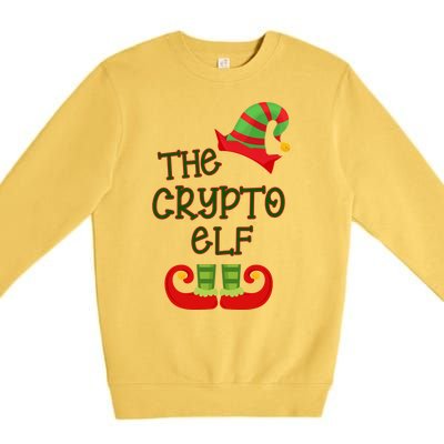 The Crypto Elf Funny Family Matching Christmas Premium Crewneck Sweatshirt