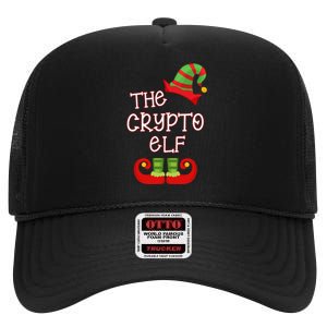 The Crypto Elf Funny Family Matching Christmas High Crown Mesh Back Trucker Hat