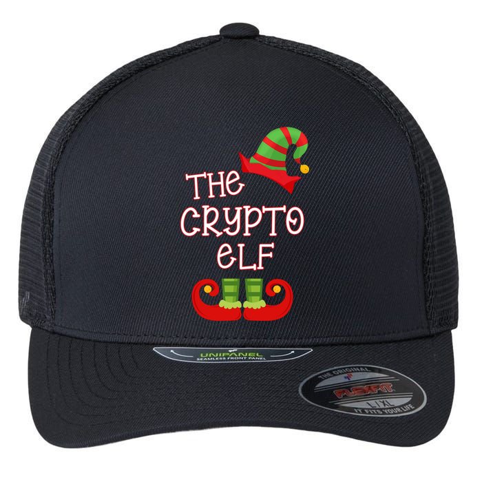 The Crypto Elf Funny Family Matching Christmas Flexfit Unipanel Trucker Cap