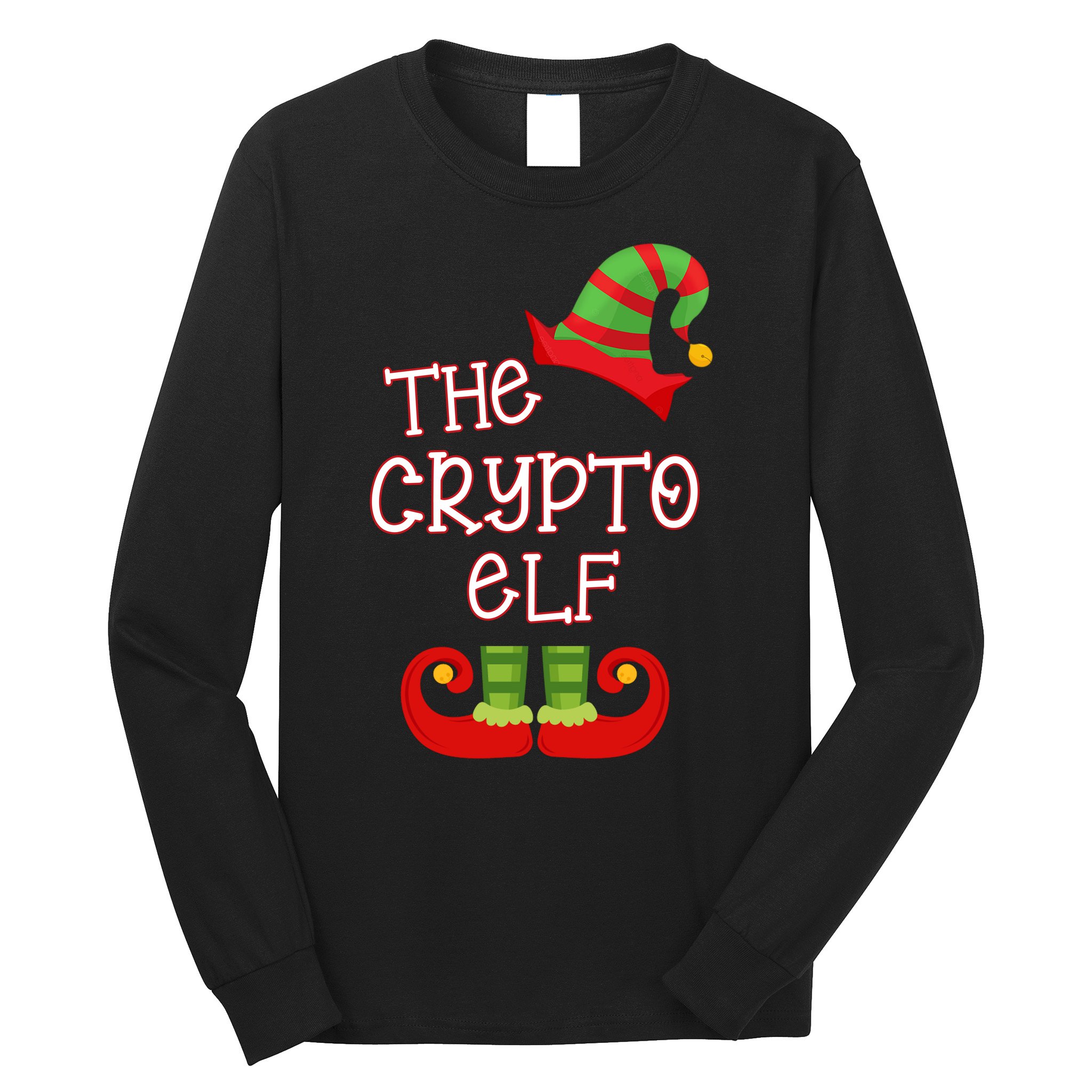 The Crypto Elf Funny Family Matching Christmas Long Sleeve Shirt