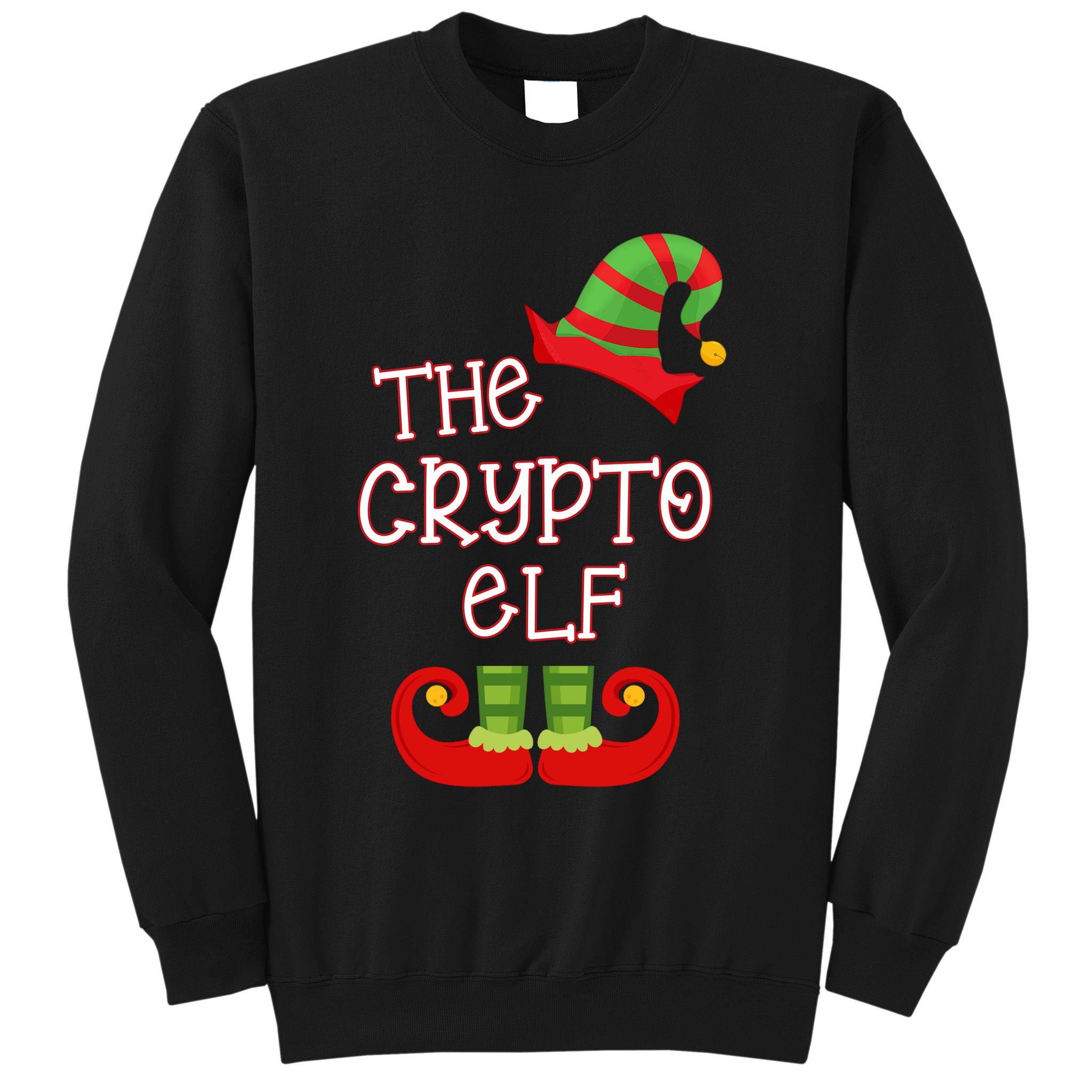 The Crypto Elf Funny Family Matching Christmas Sweatshirt