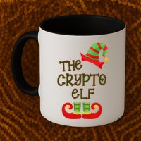 The Crypto Elf Funny Family Matching Christmas Mug