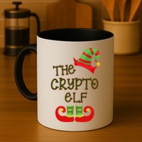 The Crypto Elf Funny Family Matching Christmas Mug