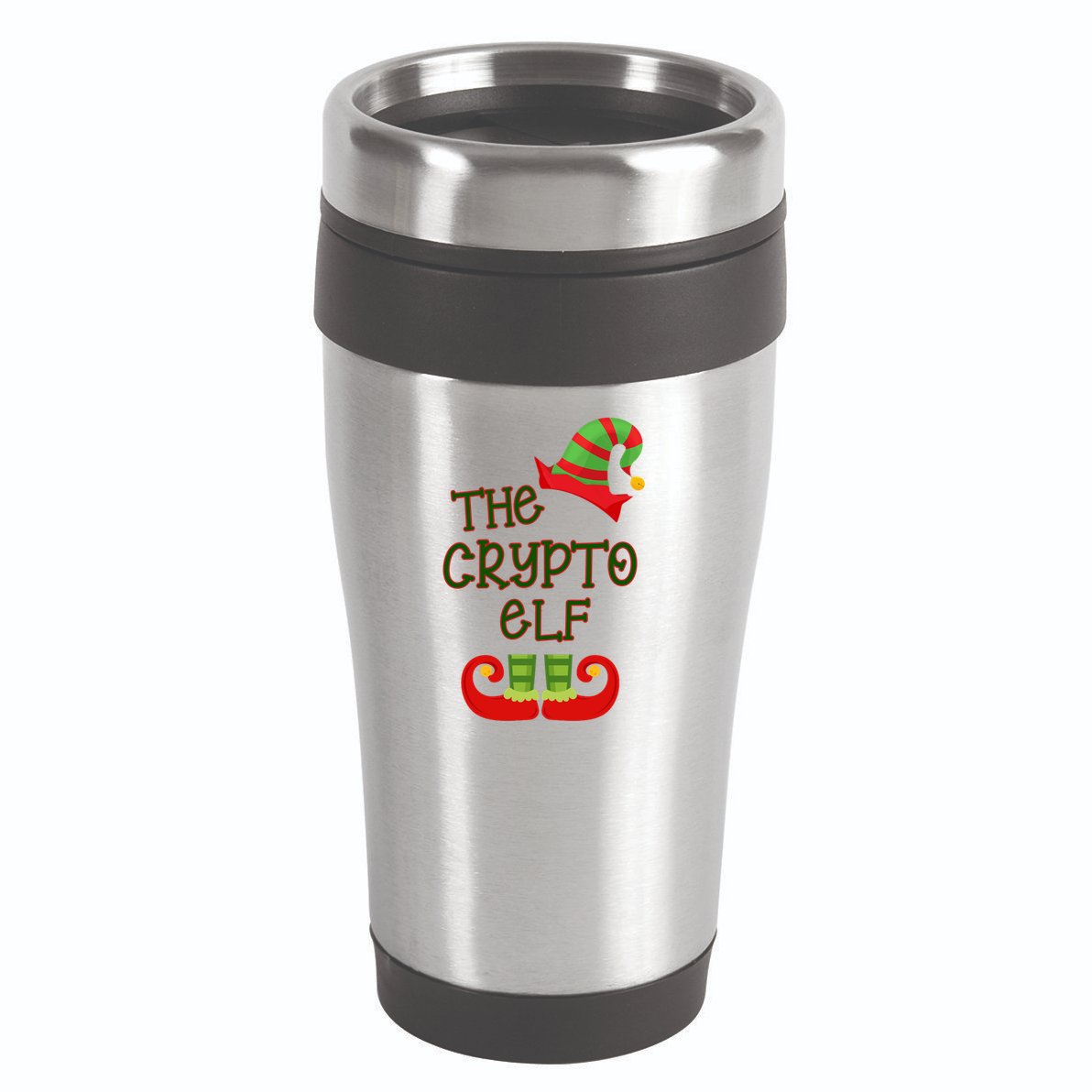 The Crypto Elf Funny Family Matching Christmas 16oz Travel Tumbler