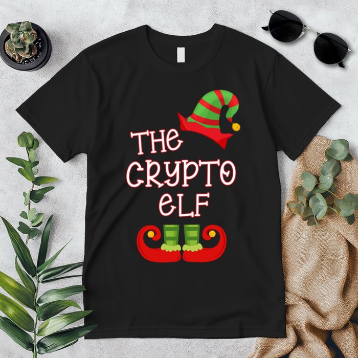 The Crypto Elf Funny Family Matching Christmas Premium T-Shirt