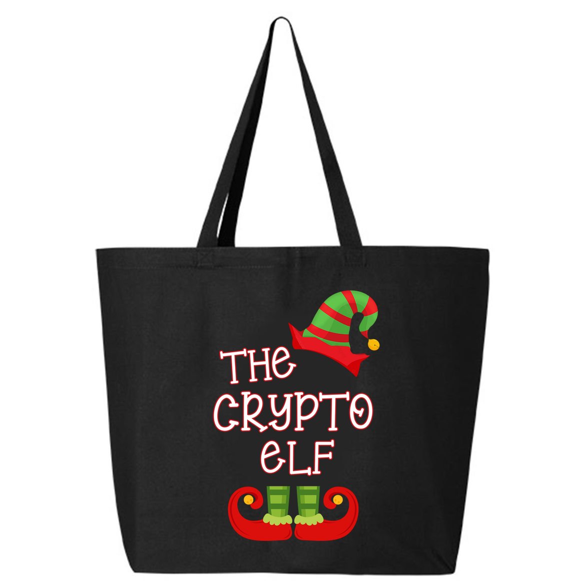 The Crypto Elf Funny Family Matching Christmas 25L Jumbo Tote