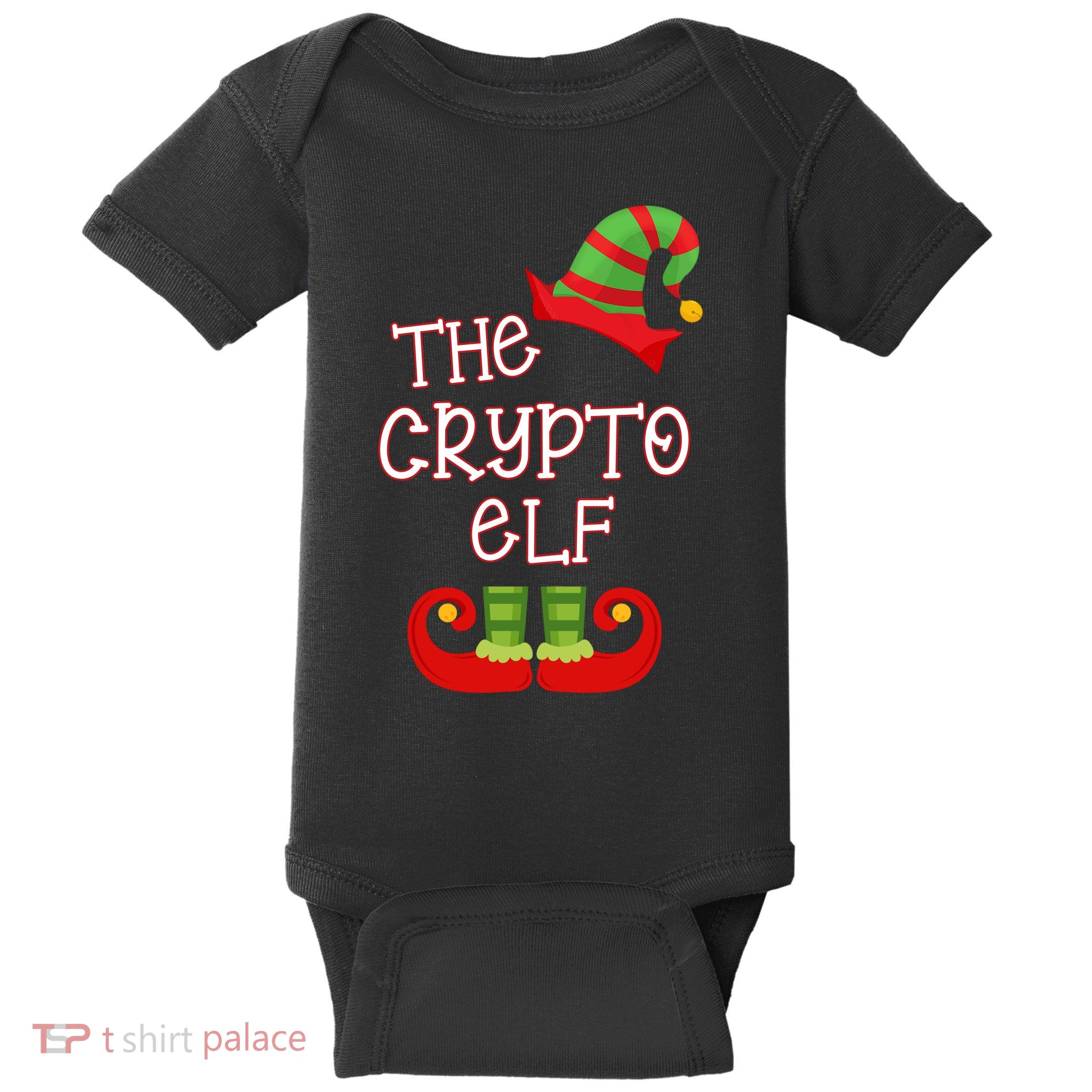 The Crypto Elf Funny Family Matching Christmas Baby Bodysuit