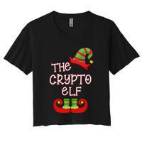 The Crypto Elf Funny Family Matching Christmas Women's Crop Top Tee