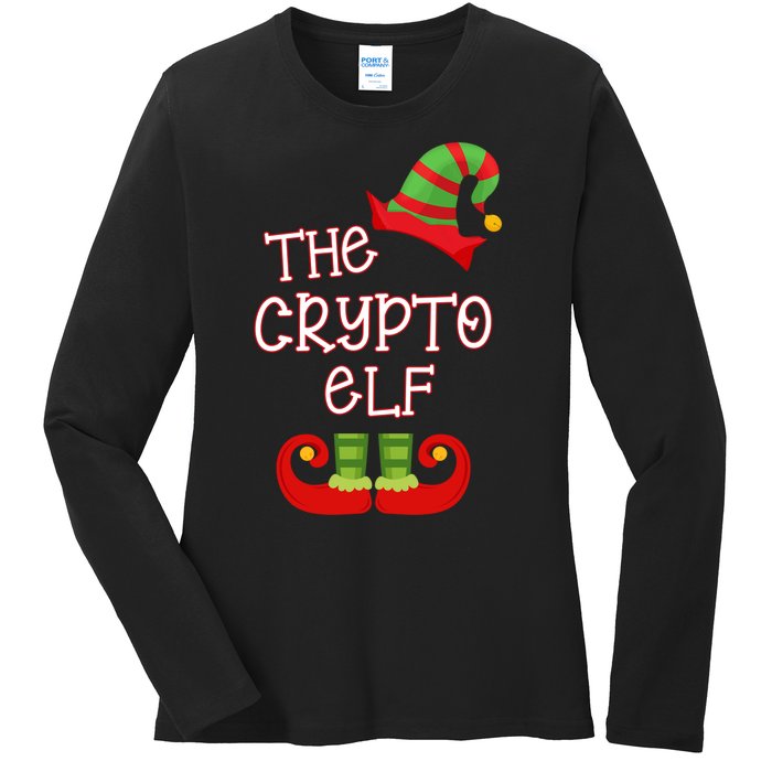 The Crypto Elf Funny Family Matching Christmas Ladies Long Sleeve Shirt