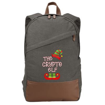 The Crypto Elf Funny Family Matching Christmas Cotton Canvas Backpack