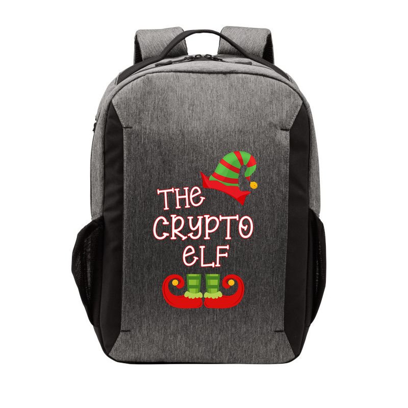The Crypto Elf Funny Family Matching Christmas Vector Backpack