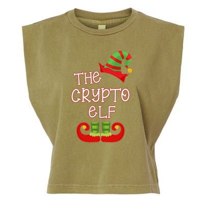 The Crypto Elf Funny Family Matching Christmas Garment-Dyed Women's Muscle Tee