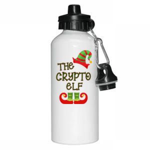 The Crypto Elf Funny Family Matching Christmas Aluminum Water Bottle