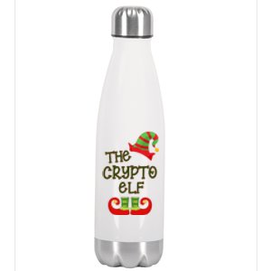 The Crypto Elf Funny Family Matching Christmas Stainless Steel Insulated Water Bottle