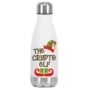 The Crypto Elf Funny Family Matching Christmas Stainless Steel Insulated Water Bottle