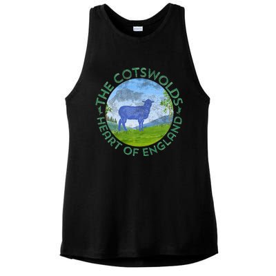 The Cotswolds England Uk S.H.E.E.P Women Gardeners Ladies PosiCharge Tri-Blend Wicking Tank