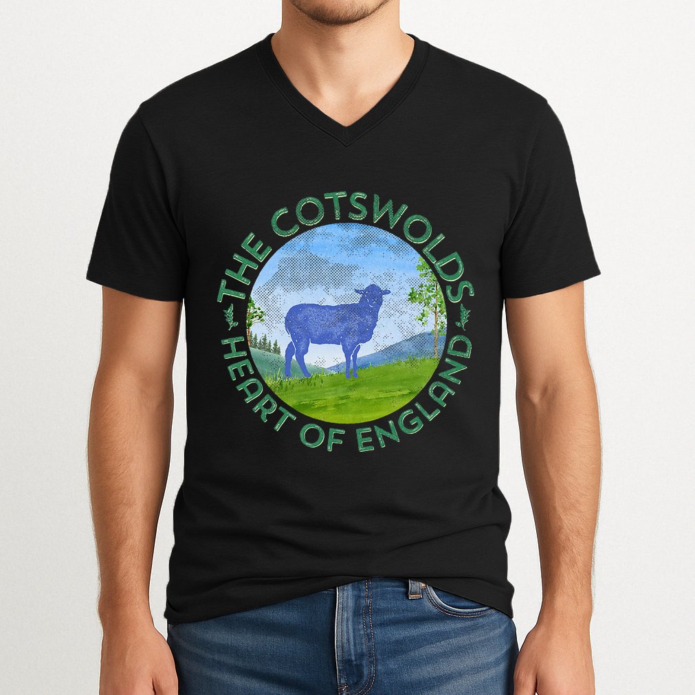 The Cotswolds England Uk S.H.E.E.P Women Gardeners V-Neck T-Shirt