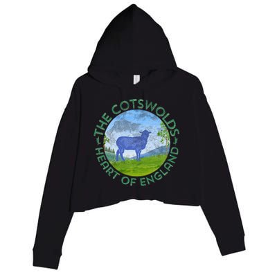 The Cotswolds England Uk S.H.E.E.P Women Gardeners Crop Fleece Hoodie