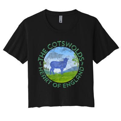 The Cotswolds England Uk S.H.E.E.P Women Gardeners Women's Crop Top Tee