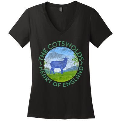 The Cotswolds England Uk S.H.E.E.P Women Gardeners Women's V-Neck T-Shirt