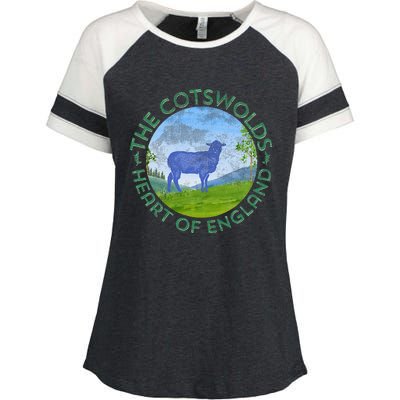 The Cotswolds England Uk S.H.E.E.P Women Gardeners Enza Ladies Jersey Colorblock Tee