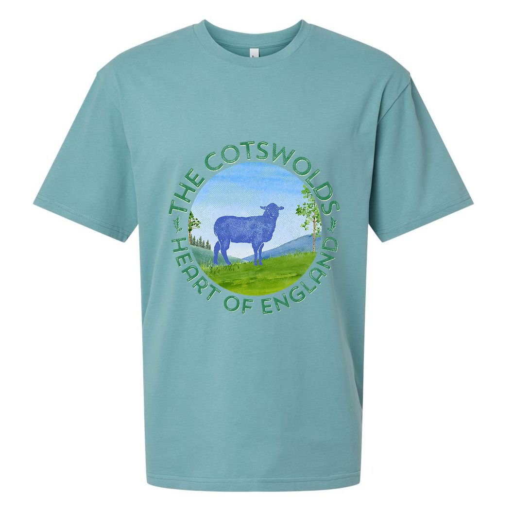 The Cotswolds England Uk S.H.E.E.P Women Gardeners Sueded Cloud Jersey T-Shirt
