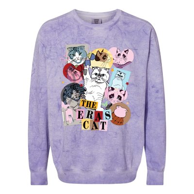 The Cat Eras In My Cat Mom Era Cat Lover Colorblast Crewneck Sweatshirt