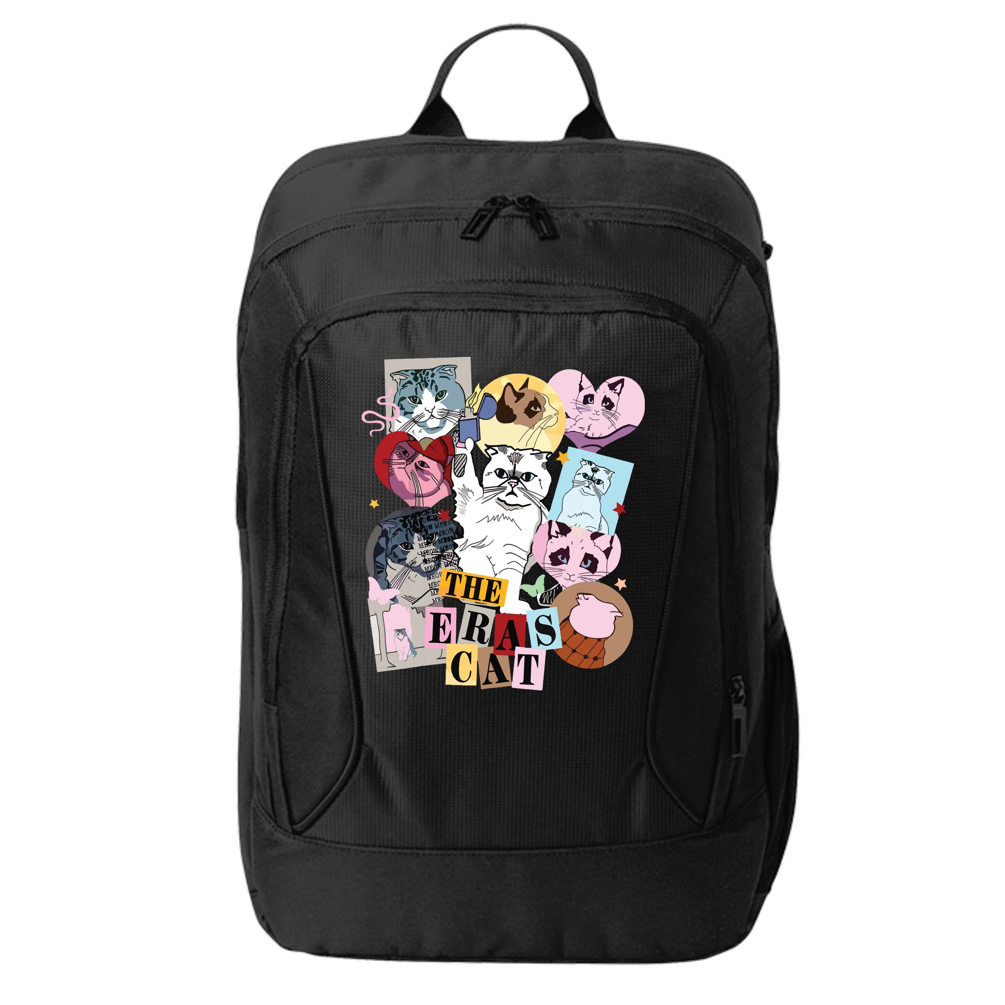 The Cat Eras In My Cat Mom Era Cat Lover City Backpack