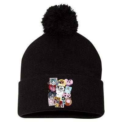 The Cat Eras In My Cat Mom Era Cat Lover Pom Pom 12in Knit Beanie