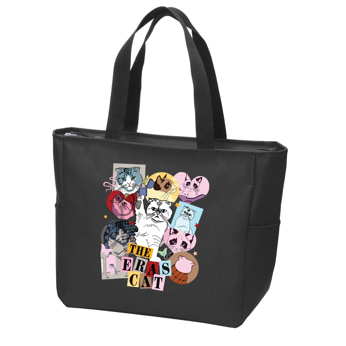The Cat Eras In My Cat Mom Era Cat Lover Zip Tote Bag