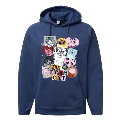 The Cat Eras In My Cat Mom Era Cat Lover Performance Fleece Hoodie