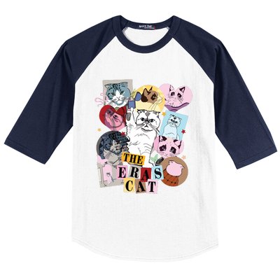 The Cat Eras In My Cat Mom Era Cat Lover Baseball Sleeve Shirt