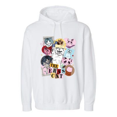 The Cat Eras In My Cat Mom Era Cat Lover Garment-Dyed Fleece Hoodie