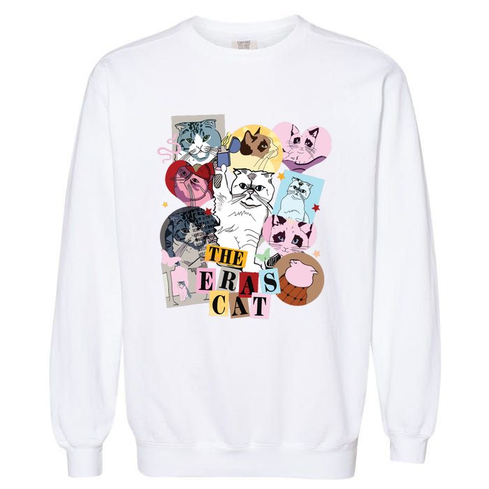 The Cat Eras In My Cat Mom Era Cat Lover Garment-Dyed Sweatshirt