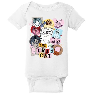 The Cat Eras In My Cat Mom Era Cat Lover Baby Bodysuit