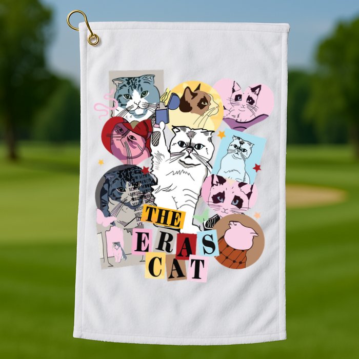 The Cat Eras In My Cat Mom Era Cat Lover Golf Towel