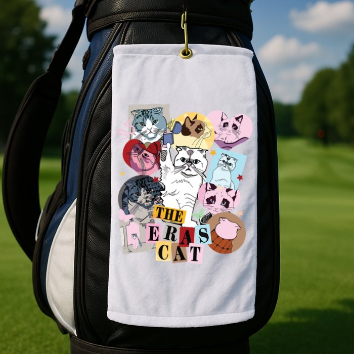 The Cat Eras In My Cat Mom Era Cat Lover Golf Towel