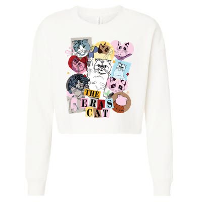 The Cat Eras In My Cat Mom Era Cat Lover Cropped Pullover Crew