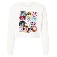 The Cat Eras In My Cat Mom Era Cat Lover Cropped Pullover Crew