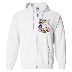 The Cat Eras In My Cat Mom Era Cat Lover Full Zip Hoodie