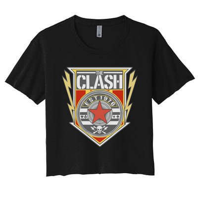 The C.L.A.S.H Est 1976 Shield Women's Crop Top Tee