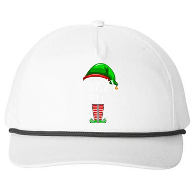 The Crazy Elf Family Matching Group Christmas Gift Funny Snapback Five-Panel Rope Hat