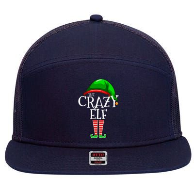 The Crazy Elf Family Matching Group Christmas Gift Funny 7 Panel Mesh Trucker Snapback Hat