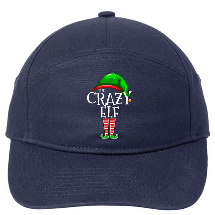 The Crazy Elf Family Matching Group Christmas Gift Funny 7-Panel Snapback Hat