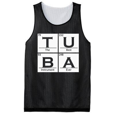 Tuba Chemistry Elements Tubist Jazz Music Tuba Player Mesh Reversible Basketball Jersey Tank