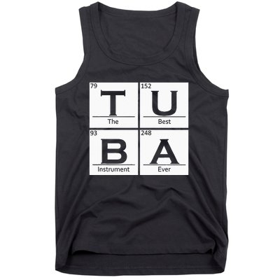 Tuba Chemistry Elements Tubist Jazz Music Tuba Player Tank Top