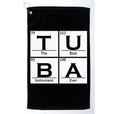 Tuba Chemistry Elements Tubist Jazz Music Tuba Player Platinum Collection Golf Towel