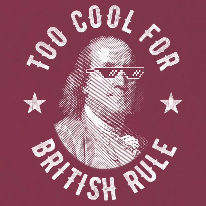 Too Cool For British Rule Funny Ben Benjamin Franklin 4th Of July 16oz Travel Tumbler