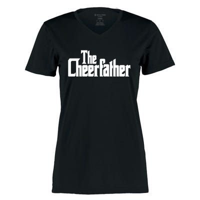 The Cheerfather Fathers Day Cheerleader Gift Women's Momentum V-Neck T-Shirt