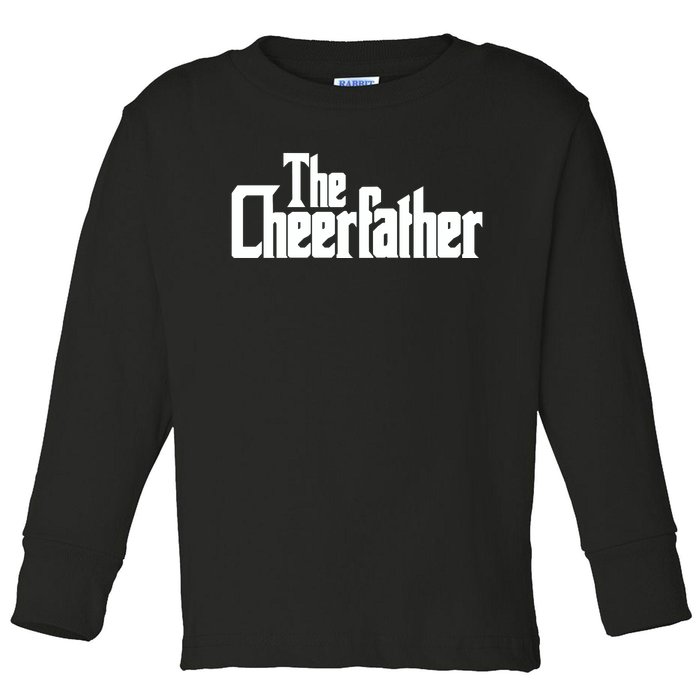 The Cheerfather Fathers Day Cheerleader Gift Toddler Long Sleeve Shirt